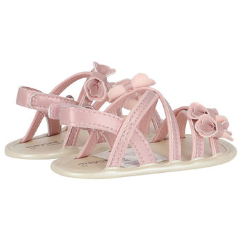 Baby Girls Pink Bow Sandals